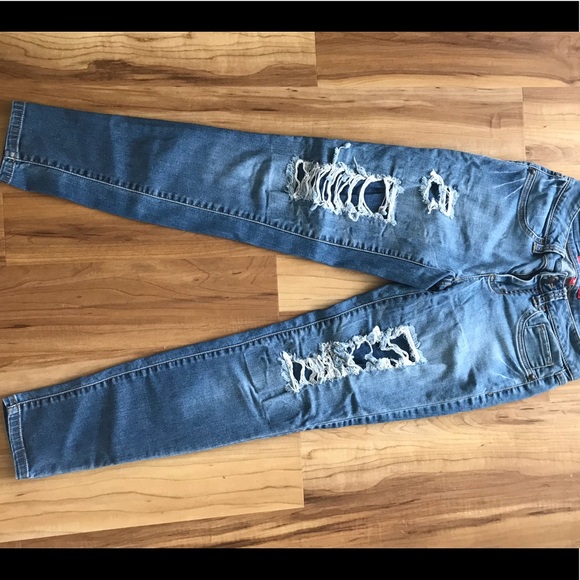 Elle Distressed Jeggings SZ 2 - Picture 1 of 6